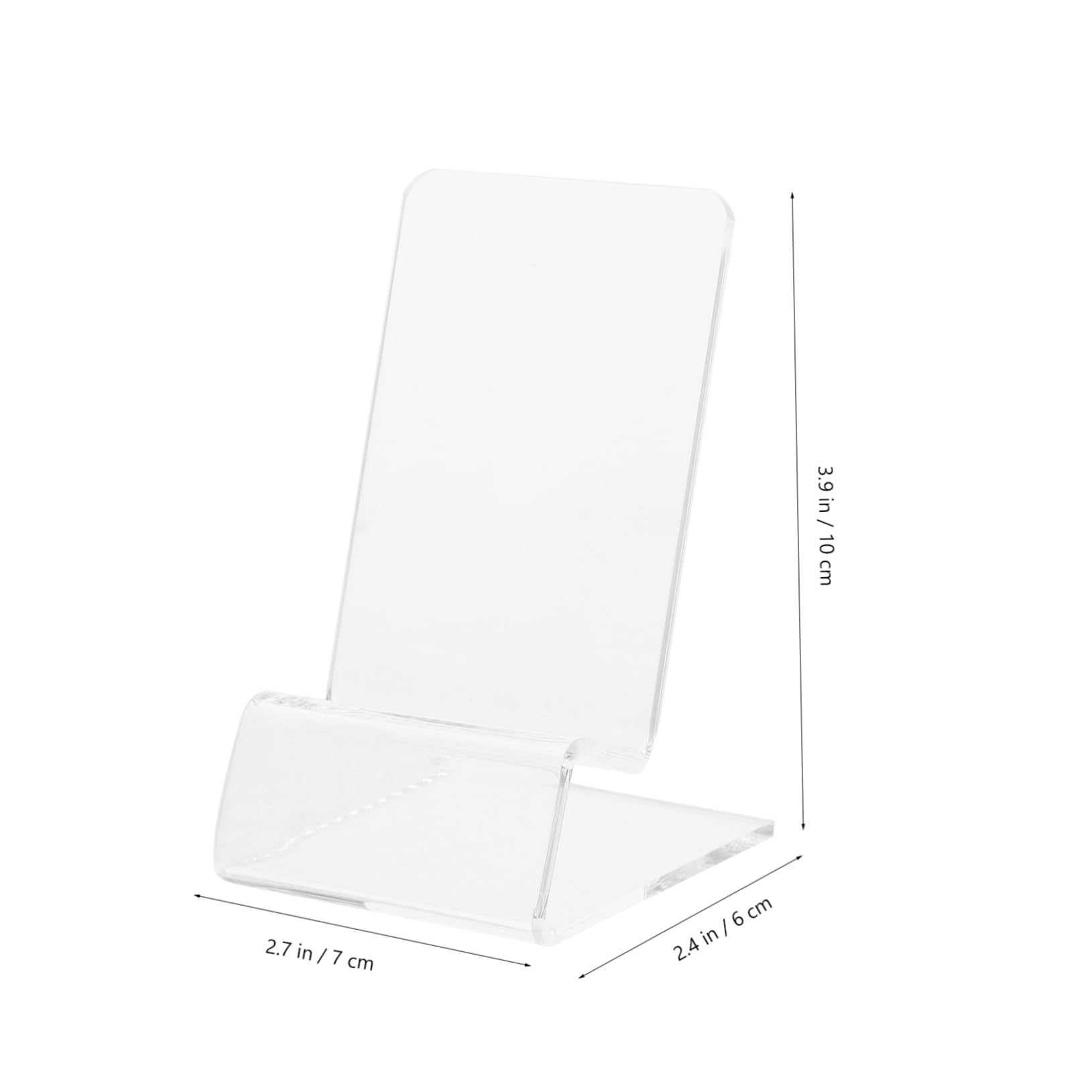 Homoyoyo Supporti per Telefono in Acrilico da Scrivania, Set da 10 Pezzi, Base per Cellulare da Ufficio, Accessori da Lavoro Trasparenti per Esposizione e Ricarica Display