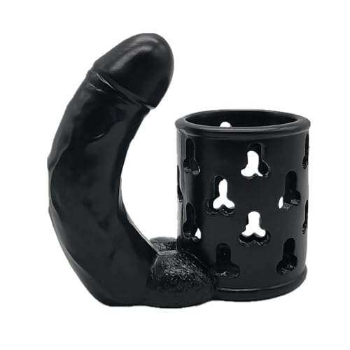 WJXFHTD 1PCS Penis Wine Glass Creative Wine Glass Funny Beers Mugs with Handles Canned Beer Handheld Cup Holder Plastic Beer Mug A Party Suitable for Women, Decorated Wine Glasses in Bars (Black)