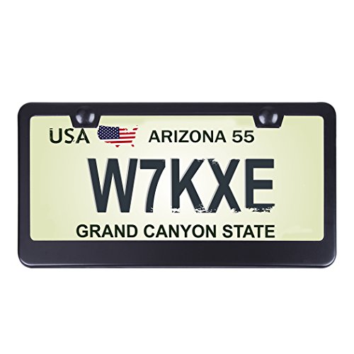 Cartman 2 Holes License Plate Frame, Stainless Steel Car Licence Plate, With Screws Washers Caps For Us Standard, Pack Of 2 #TOP4