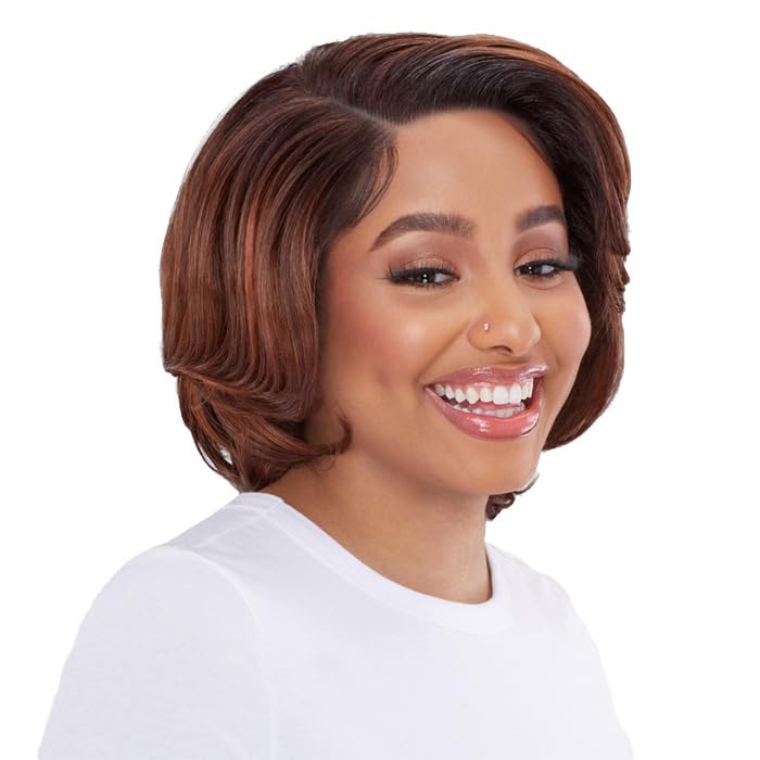 Xceptional Gold Label Wide Synthetic Glueless Wavy Bob HD Lace Front Wig - GOLD UNIT 3 (1)
