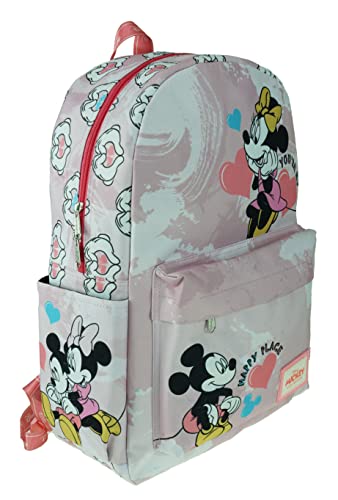 KBNL Classic Disney Minnie Mouse Backpack with Laptop Compartment for School, Travel, and Work, Multicolor (A22202-MINNIE)2