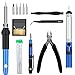 E·Durable Soldadores de Estaño Electronica, 60W 220V Kit del Soldador 5pcs Puntas Diferentes,Alambre de Soldadura Soporte,Cortador,Pinzas,destornillador