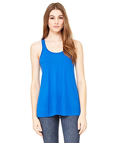 BELLA+CANVAS Ladies Flowy Racerback Tank - True Royal - S - (Style # B8800 - Original Label)