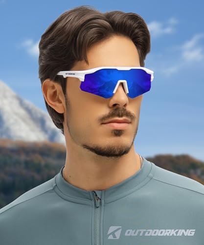 Image of Sport Polarized Sunglasses for Men and Women, Stylish and Lightweight Cycling Sunglasses with UV400 Protection