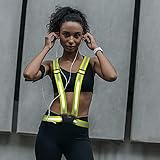 velota Reflektorweste für Outdoor Aktivitäten in der Farbe Neon-Gelb [Unisex] | Größe der Laufweste Einstellbar | Sicherheits-Weste für Sport im Dunkeln | Vielfach Einsetzbar