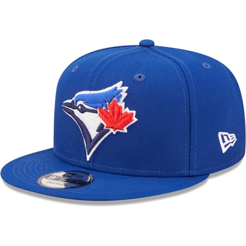 New Era Unisex-Adult MLB 9Fifty Team Color Primary Logo Adjustable Snapback Hat Cap One Size Fits All - Toronto Blue Jays Blue