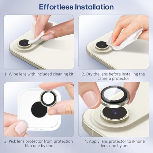 Image of CLITZ for iPhone 17 Air Camera Lens Protector Original Individual Lens Screen Protector | 9H Hardness, Scratch-Resistant, Case Friendly (Gold)