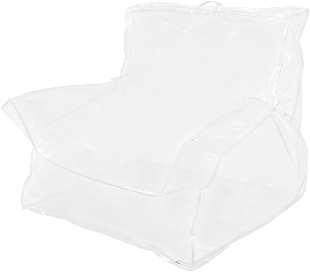 Bean Bag Chair for Stuffed Animals - Clear Plush Toys Storage, Large Stuffed Animal Bean Bag Chair Cover for Bedroom Playroom Living Room Closet Home Daycare Classroom Dorm Corner, Transparent Organiz