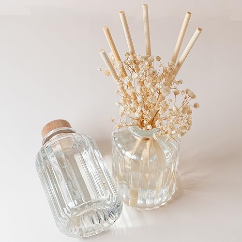 Auelife Reed Diffuser Set, 6.4 Oz Clean Linen Scented Diffuser With Sticks Preserved Real Flower Reed Diffuser Home Fragrance Essential Oil Reed Diffuser For Bathroom Shelf Decor Accessories thumb #4