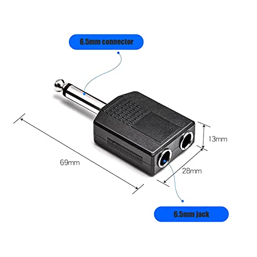 Divisor de audio 1/4 TS mono 2 piezas miniatura 2