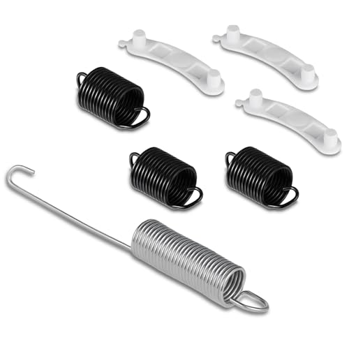 XwaYexa Washing Machine Suspension Spring Kit (3x WP63907 Springs + W10250667 Counterweight + 3x 285744 Tub Pads), Complete Repair Set for Whirlpool/Maytag/Kenmore Washers