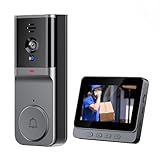 Ablink Video Doorbell with Monitor, Wireless Doorbell Camera Without WiFi, 2.4G Module Connection, No APP and Subscription Fees, Two-Way Audio, Night Vision, for Home