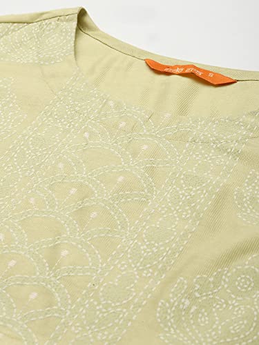 Image of INDO ERA Women Viscose Kurta with Sharara & Dupatta (Liva Kurta Set 3672L Sea Green L)