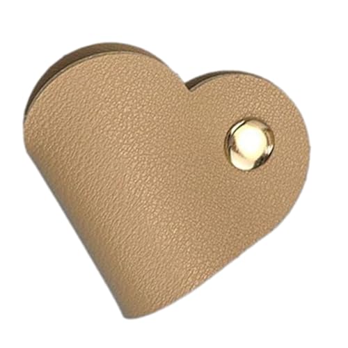 Organizador de cable en forma de corazón, soporte para auriculares, correas de cable para auriculares, organizador de cables de auriculares, organizador de cable de cuero en forma de corazón, soporte