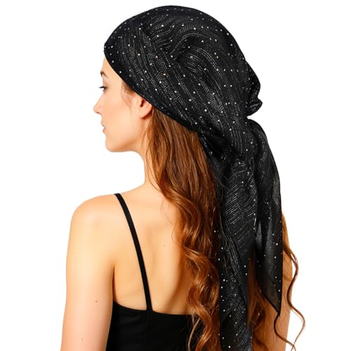 Fashion Head Scarf for Women Hair,31inch Square Bandana Lightweight Neck Tie Head Scarves for Sleeping Versatile Hair Wrap Accessory