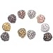 AD Beads Solid 10pcs Metal Lion, Sparta, Dragon, Wolf Bracelet Necklace Connector Charm Beads Silver Gold (12x12mm Lion Head, Mixed Color)