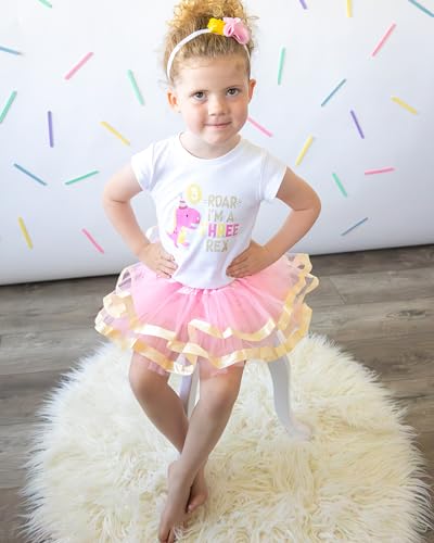 Luke and Lulu 3rd Birthday Girl Outfit - Three Rex Girl Outfit - Third Birthday Shirt Tutu Three Rex Decorations2