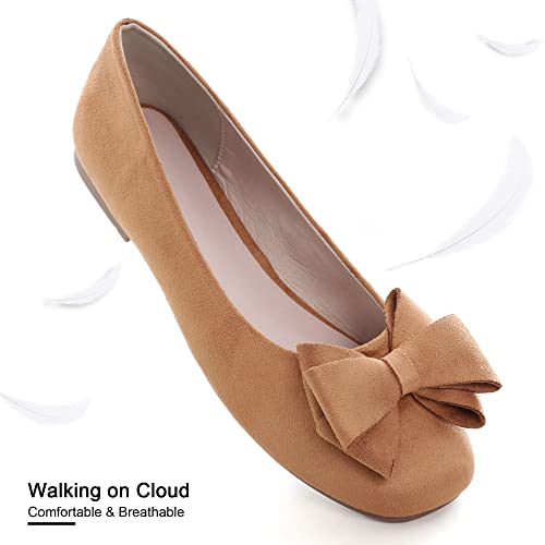Image of Dear Time Women's Flats Shoes Bowknot Dressy Ballets Loafers Wedding Business Casual Walking Shoes