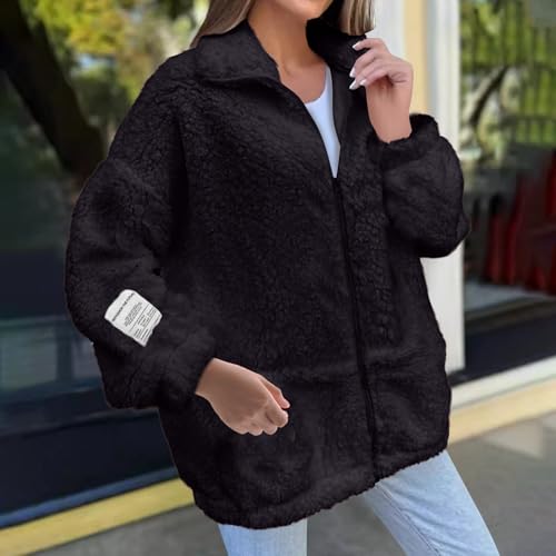 Womens Jackets Outfits for Women Long Sleeve Thick Thermal Fuzzy Basic Fall Winter Coats 2025 Y2K2