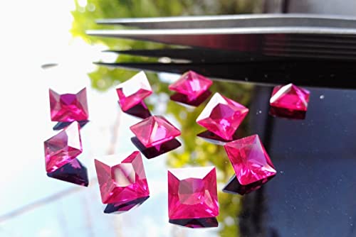 Zircone cubique rose AAA taille carrée de 9 mm pour la création de haute joaillerie - 3