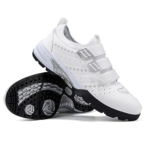 ONAIC Waterproof Golf Shoes for Mens Spikeless Leather Sneakers Comfortable Lightweight for Golf Training3