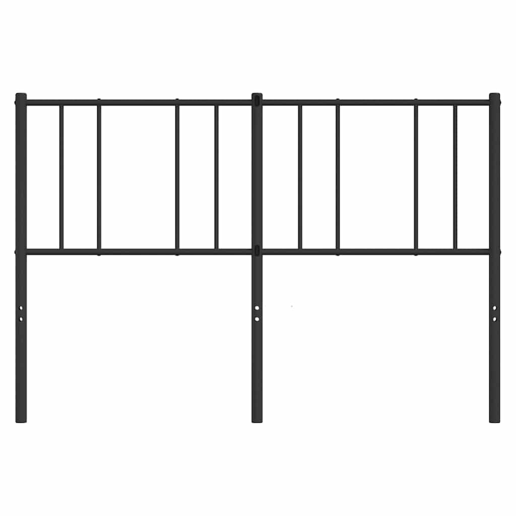 Testata di ricambio in metallo nero, 140 cm, in acciaio verniciato a polvere, per telaio del letto, robusta headboard per camera da letto, bed headboard solo con gambe stabili, cabecera de