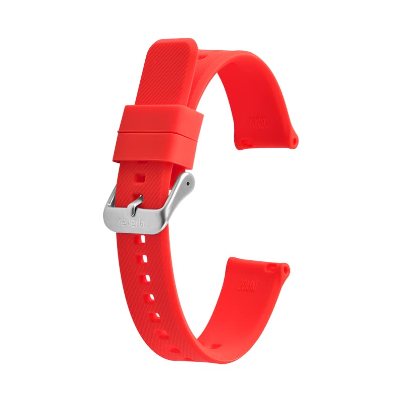 reverb Soft Silicone Watch Band 20mm Smart Watch Strap Compatible with Tagg Verve Neo, Amazefit Gts2 mini and only other Watches with 20mm Lugs (Watch Not Included) (Red) (B0B5LHKY59) Amazon Price History, Amazon Price Tracker