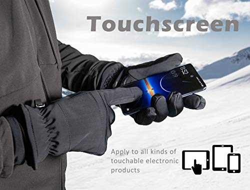 Globaltronics Winter Gloves Men Women Waterproof Cold Weather Mittens Fleece Touchscreen Breathable Windproof Outdoor Sport Ski #TOP2