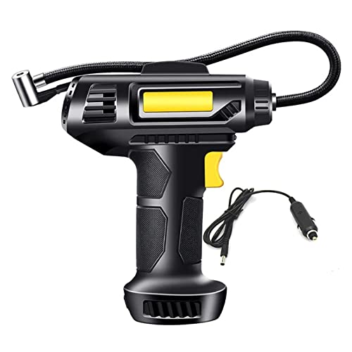 Gonfiatore per pneumatici per auto senza fili, portatile, gonfiatore digitale per pneumatici per auto, adatto anche per pneumatici di moto e biciclette (digitale cablato)