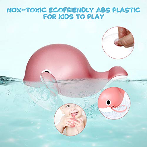 6 Pack Bath Toys, Wind Up Swimming Submarine, Whale and Penguin for Toddlers 1 2 3 Years Old Multi-Colors Floating Toy, Bathroom Pool Playsets Fun Bath Time Gift for Kids Infants Boys Girls