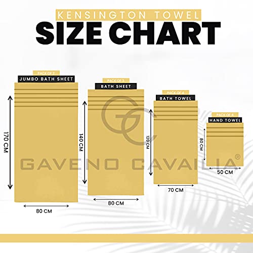 GC GAVENO CAVAILIA Fade Resistant Luxury Towels, Extra Absorbent 100% Ringspun Egyptian Cotton 500 GSM Bathroom Set, Ochre, 4PK - Cosy Home Interiors GC GAVENO CAVAILIA Fade Resistant Luxury Towels, Extra Absorbent 100% Ringspun Egyptian Cotton 500 GSM Bathroom Set, Ochre, 4PK - Image 6