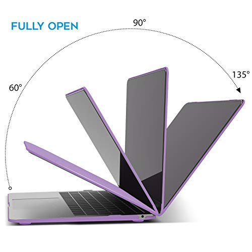 IBENZER MacBook Air 13 Inch Case 2020 2019 2018 New Version A1932, A2179, Hard Shell Case with Keyboard Cover for Apple Mac Air 13 Retina with Touch ID,Purple, MMA-T13PU+1 - Thumbnail 5