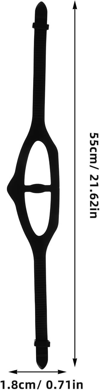 2Pcs Silicone Dive Mask Strap Goggles Headband Replacement for Scuba Diving Snorkeling Gear Adjustable Durable Fit for Men and Women Black Transparent - Image 4