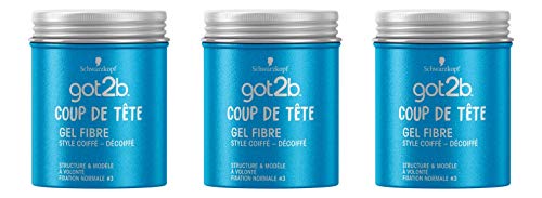 GOT 2B Coup de Tête - Lote de 3 geles de fijación para el cabello, 100 ml