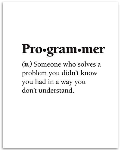 Lone Star Art Programmer - Someone Who Solves A Problem - Dictionary Quote - Funny Office And Library And Home Decor, Programmers It Professionals And Geek Antique Gifts, 11X14 Unframed Typography Art Print Poster cover