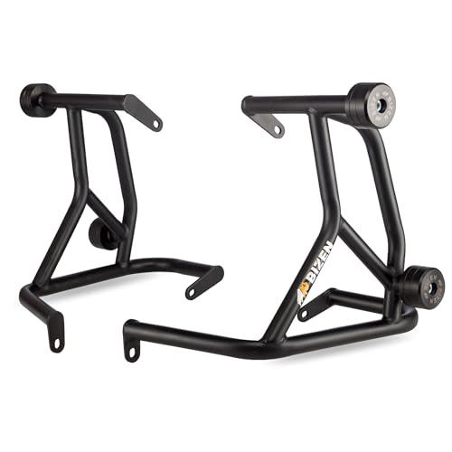 Image of Bizen CB350 RS Premium Crash Guard with Double Frame Sliders - Black (Fits Honda CB350 RS)