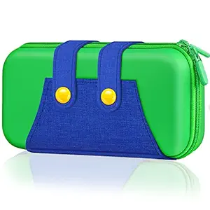 Switch Case, Switch Carrying Case Compatible with Nintendo Switch & Switch Lite Console, Portable Hard Shell Travel Storage Switch Carrying Case for Switch Accessories & Games, Switch Game Case Green