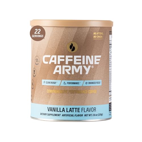 CAFFEINE ARMY Vanilla Latte | Comprehensive Functional Coffee with MCTs,