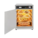 4 Tier Electric Commercial Hot Box Food Warmer, 18.7''×20.66''×25.2''Countertop Heated Holding Cabinet, Stainless Steel Food Warming Cabinet, 600W 110V, Ideal for Storing Pizza, Chicken, Restaurant