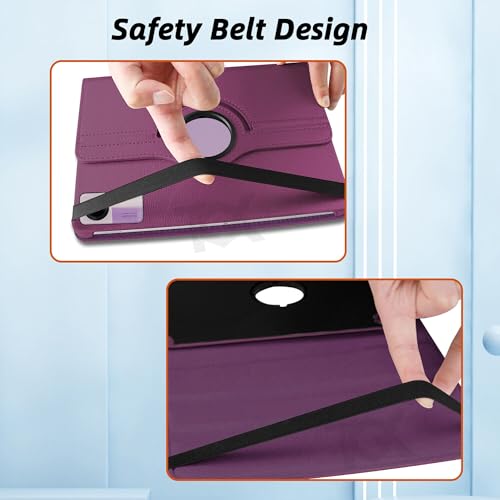 Image of TGK Rotating Cover for Redmi Pad SE 11 inch 360 Degree Leather Flip Case (Purple)