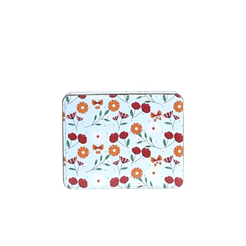 Image of Rectangular Metal Storage Box (White) | Airtight Tin for Cookies, Cupcakes & Cakes | Kitchen Decor & Gift Box for Weddings, Festivals & All Occasions | Durable & Lightweight pack of 1