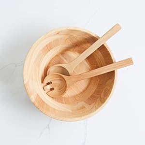 Marthastewartcoban3pc13roundwoodsaladbowlw2servers  Urban Country Home Decor Martha stewart coban 3 pc 13 round wood salad bowl w 2 servers  urban country home decor