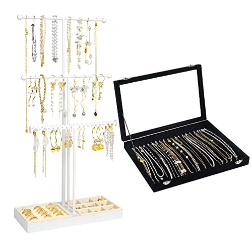 Jenseits Necklace Organizer Box&Jewelry Stand Necklace Holder #TOP15