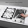 Eascookchef 2 Burner Gas Cooktop, 12 inch LPG/NG Dual Fuel Built-in Gas Stove Top, Black Tempered Glass Stove, Propane Cooktop for Apartment, Outdoor, RV, With Thermocouple Protection #5