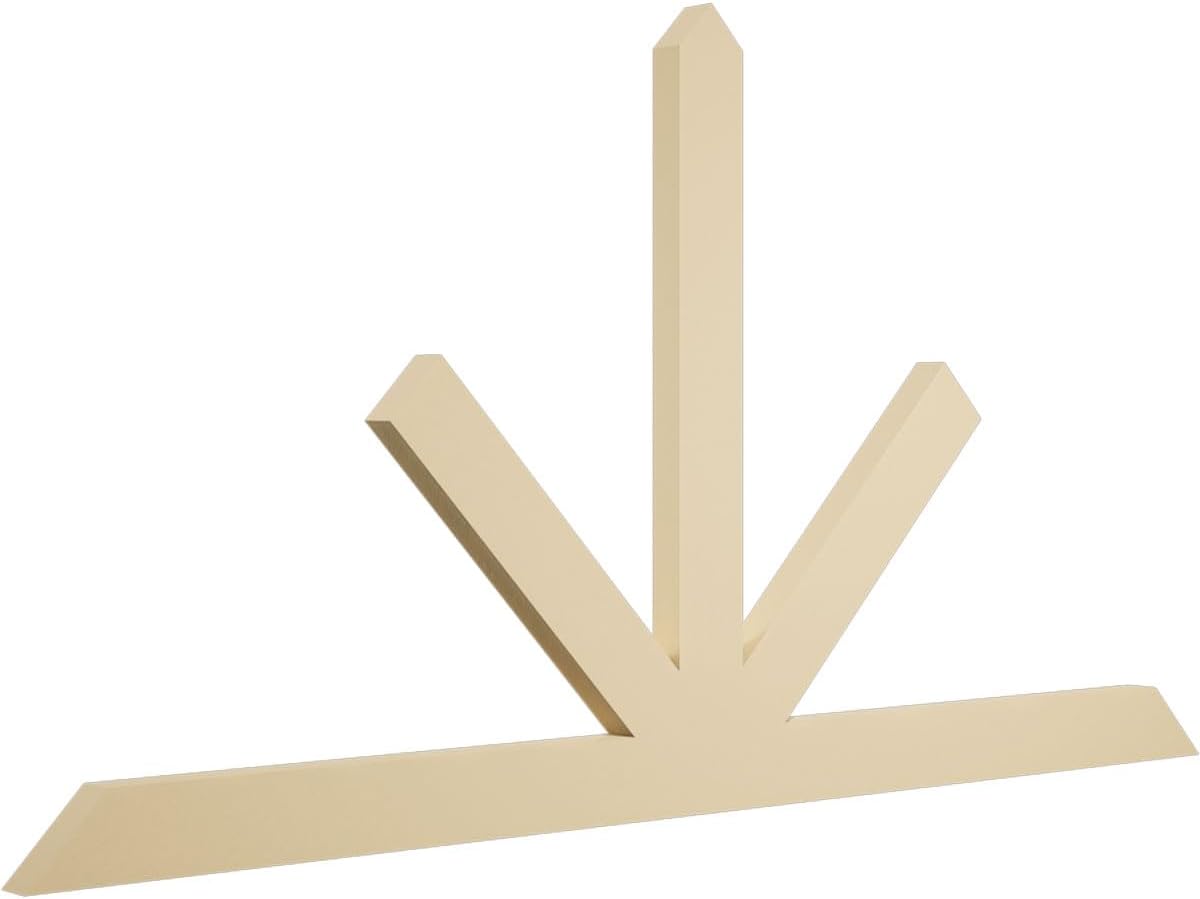 72"W x 39"H x 2"D x 4"F, 13/12 Pitch, Saratoga Signature Urethane Gable Bracket, Primed Tan