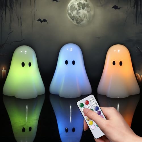 Bougies fantômes d'Halloween à piles pour décorer sans risque d'incendie