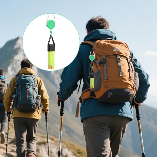Image of Tarini 2Pcs Retractable Lighter Leash Keychain 1 Black+1 Green Anti-Lost Lighter Holder with Metal Clip, 25.6 Inch Cord for Fishing Hiking Camping Everyday Carry