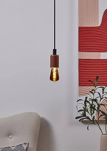 Eglo Dimmable E27 LED, vintage spiral filament light bulb, piston-shaped Edison lamp for retro lighting 4 watt, 100 lumen - Image 4