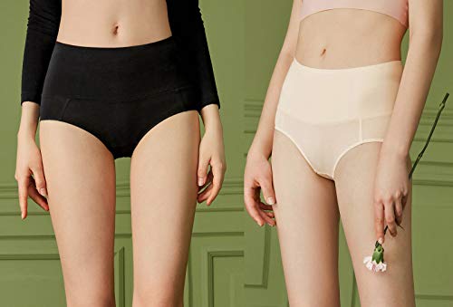 GHzzY Culottes Périodes Femmes - Culottes d'incontinence pour Cycle menstruel à débit élevé et Allaitement Post-Partum - Paquet de 2 sous-vêtements de contrôle du Ventre,S Cover