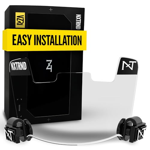 Nxtrnd VZR1 Football Visor, Flat Lens Technology, Fits Adult & Youth Football Helmets (Clear)